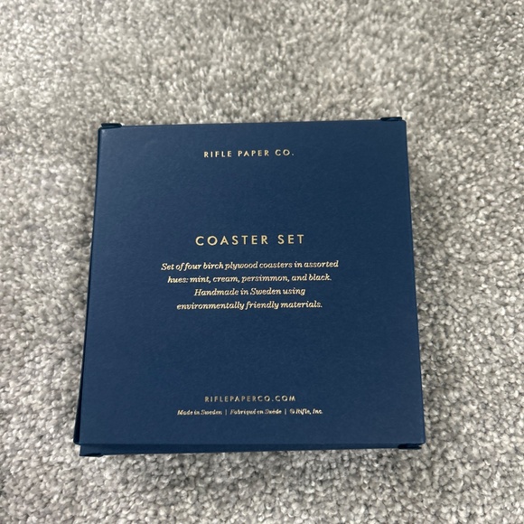 NWT Rifle Paper Co. Set of 4 Coasters Dovecote - Picture 5 of 5